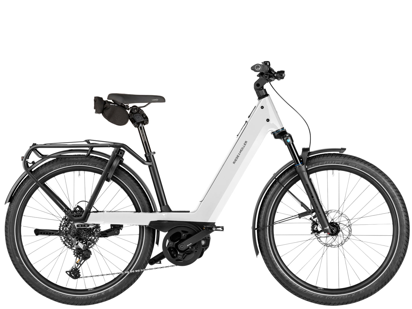 Riese & Muller Nevo5 Touring Leisure Road / Commuter Electric bike Pure white Side profile