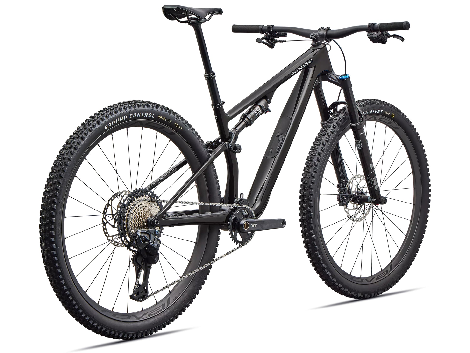Specialized Epic 8 EVO Expert Di2 Full suspension Mountain bike Gloss carbon / white Rear facing view