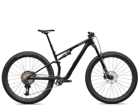 Specialized Epic 8 EVO Expert Di2 Full suspension Mountain bike Gloss carbon / white Side profile