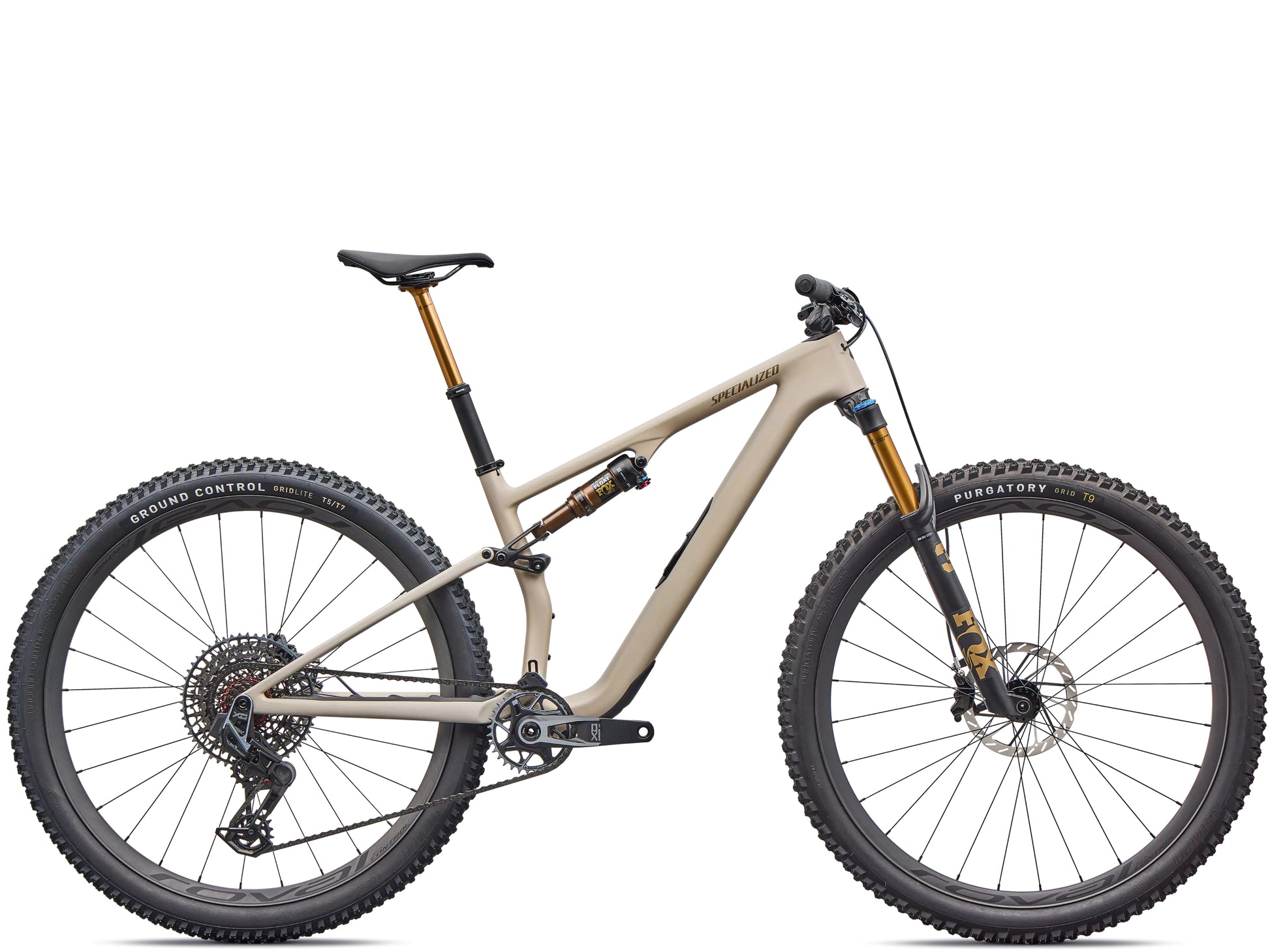 Specialized Epic 8 EVO Pro Full Suspension Mountain bike Satin sandstone metallic / burnt gold Side profile