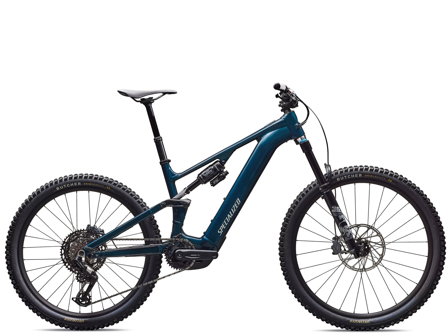 Specialized Turbo Levo 4 Comp Alloy Full Suspension eMTB Gloss deep lake metallic / dune white Side profile
