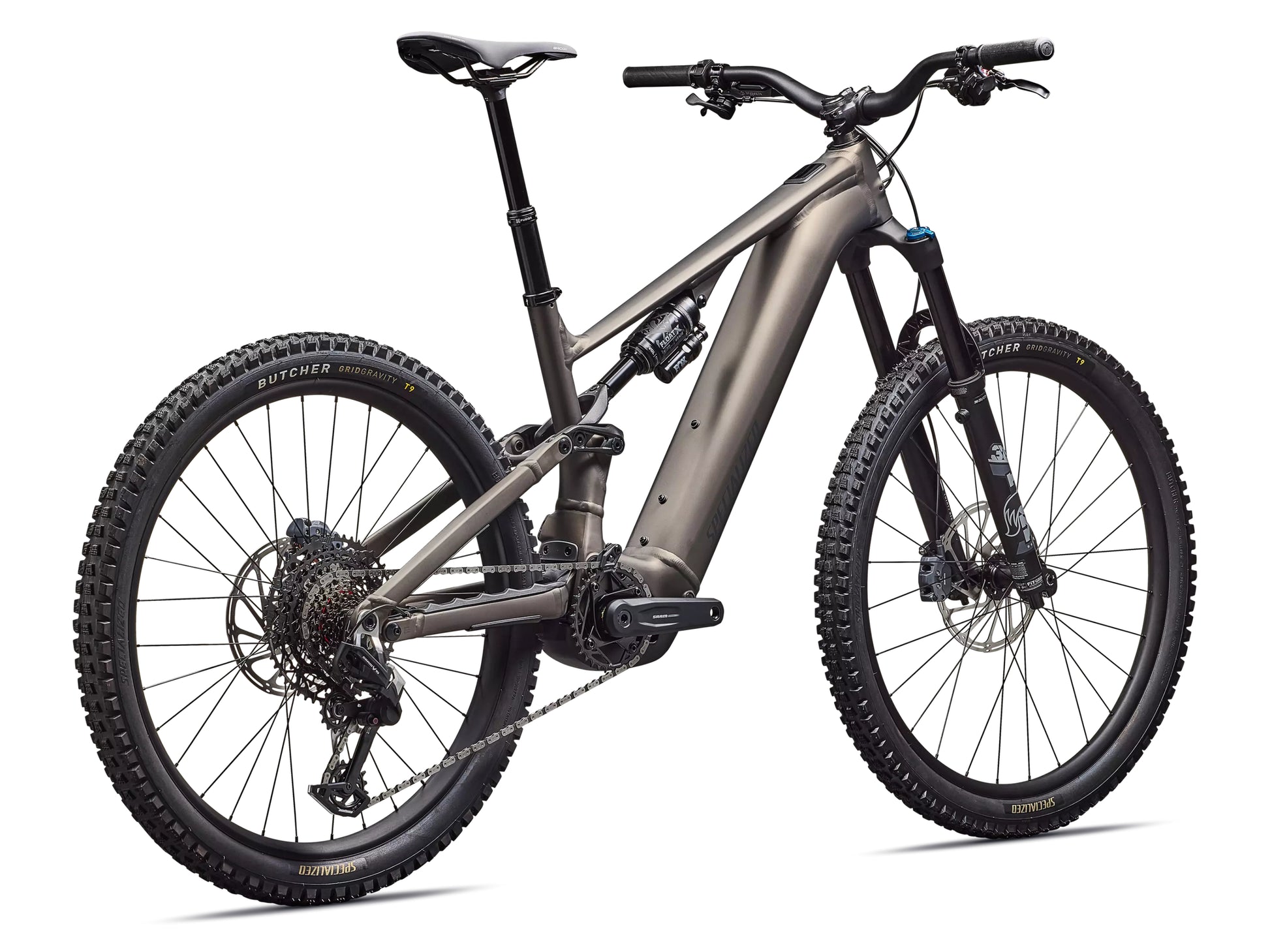 Specialized Turbo Levo 4 Comp Alloy Full Suspension eMTB Satin gunmetal / Obsidian Rear facing view