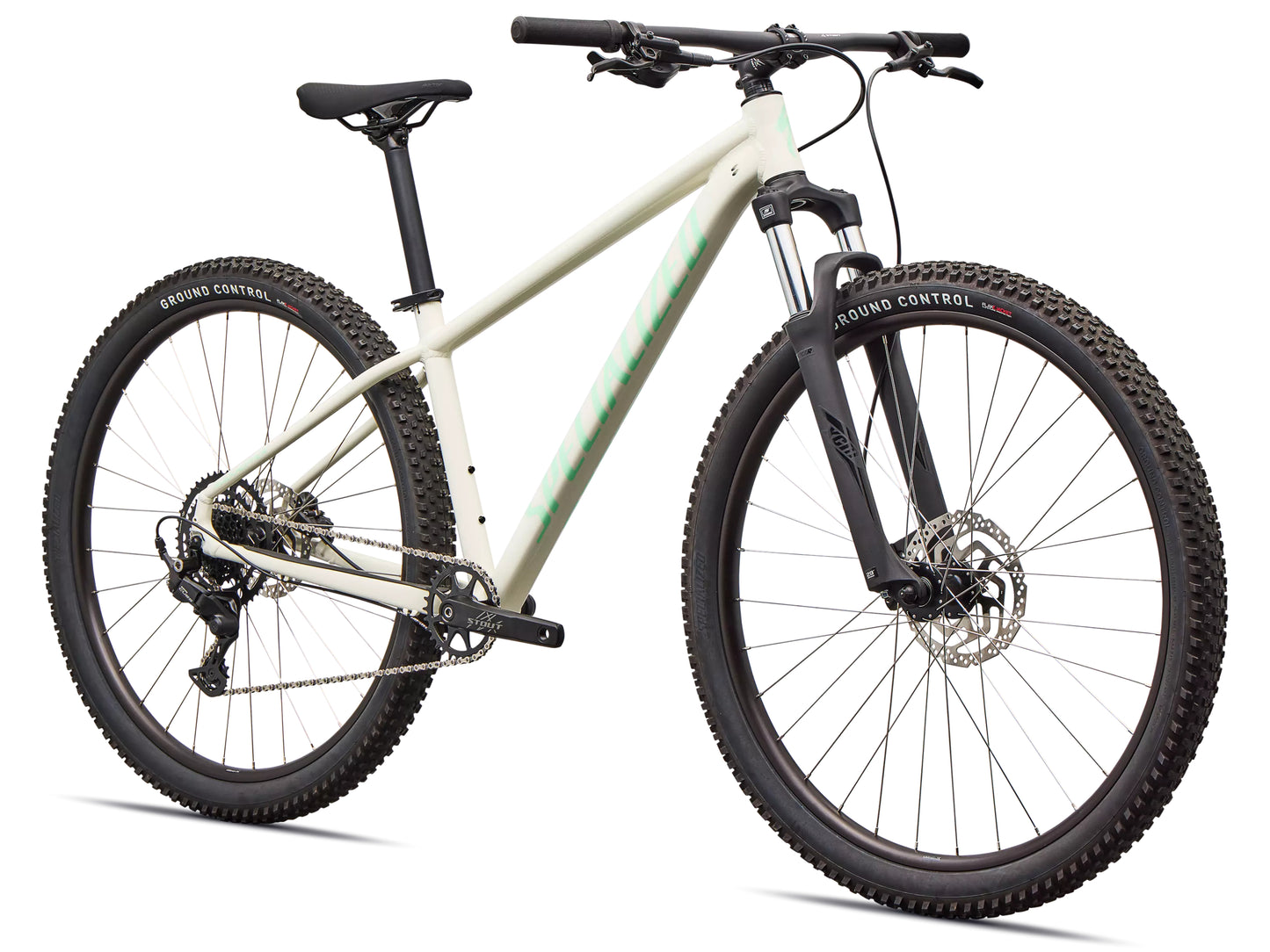 Specialized Rockhopper Sport Hardtail Mountain bike Gloss dune white / oasis Forward facing view
