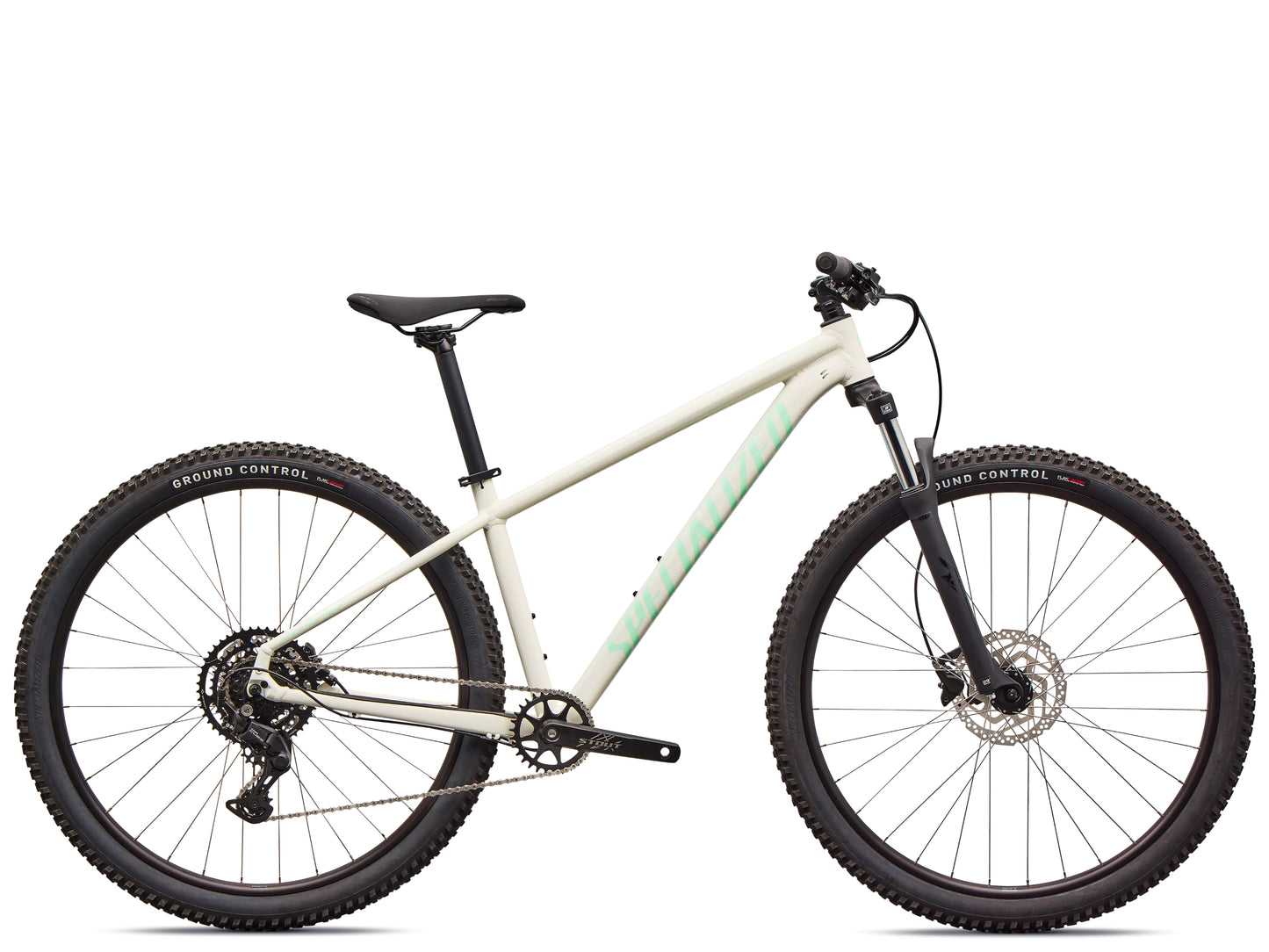 Specialized Rockhopper Sport Hardtail Mountain bike Gloss dune white / oasis Side profile
