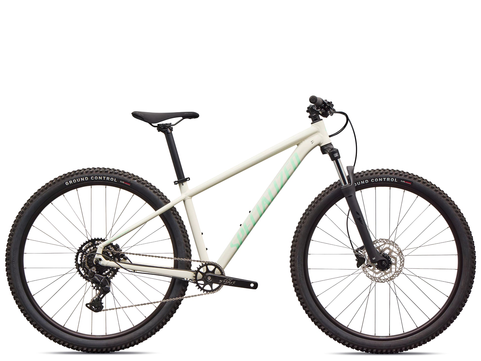 Specialized Rockhopper Sport Hardtail Mountain bike Gloss dune white / oasis Side profile