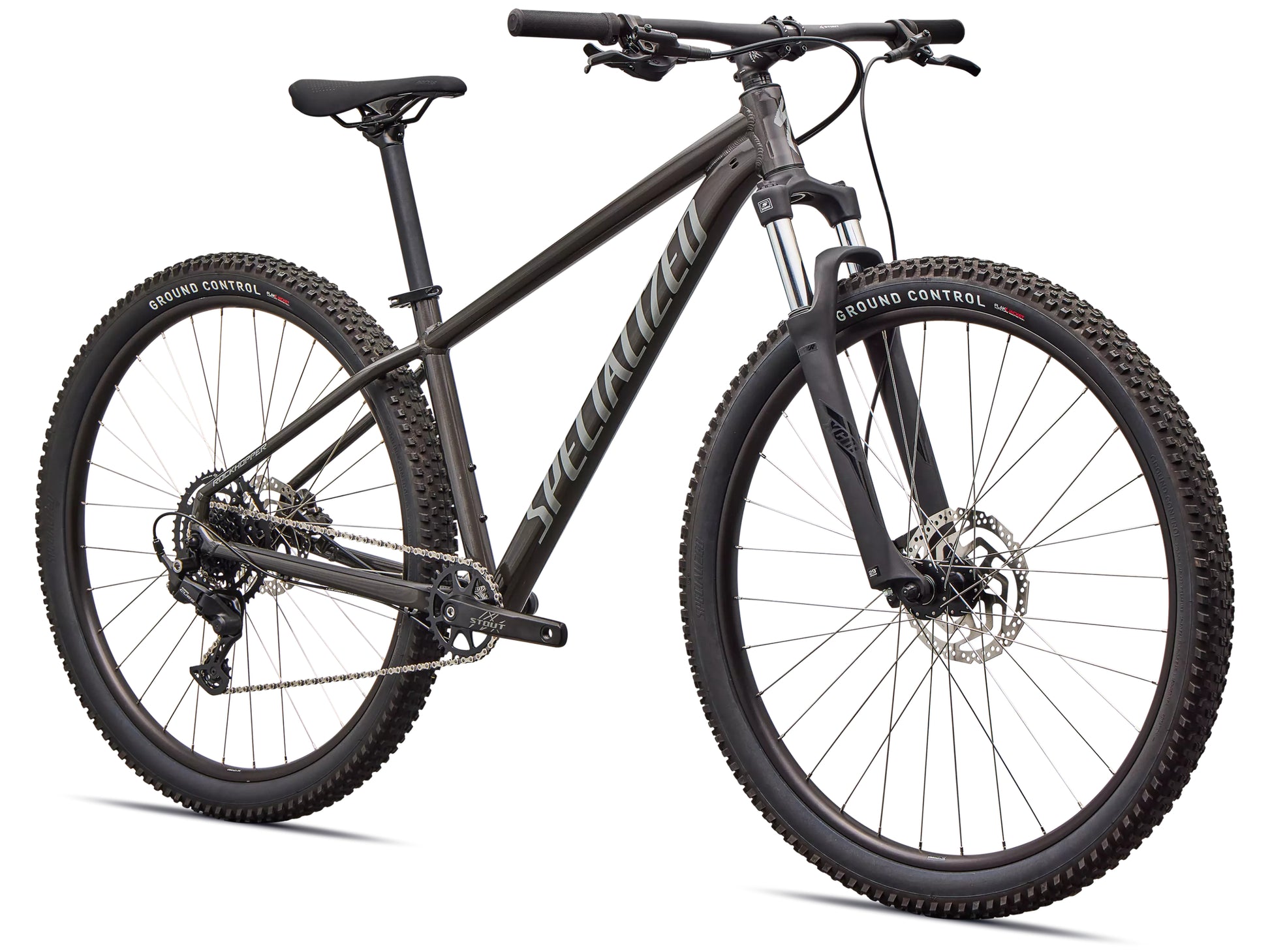 Specialized Rockhopper Sport Hardtail Mountain bike Gloss smoke / cool grey Forward facing view