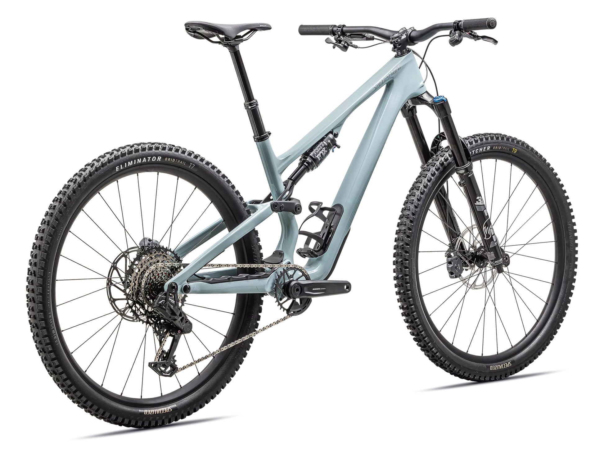 Specialized Stumpjumper 15 Comp Full Suspension Mountain bike Gloss seafoam / silver dust Rear facing view