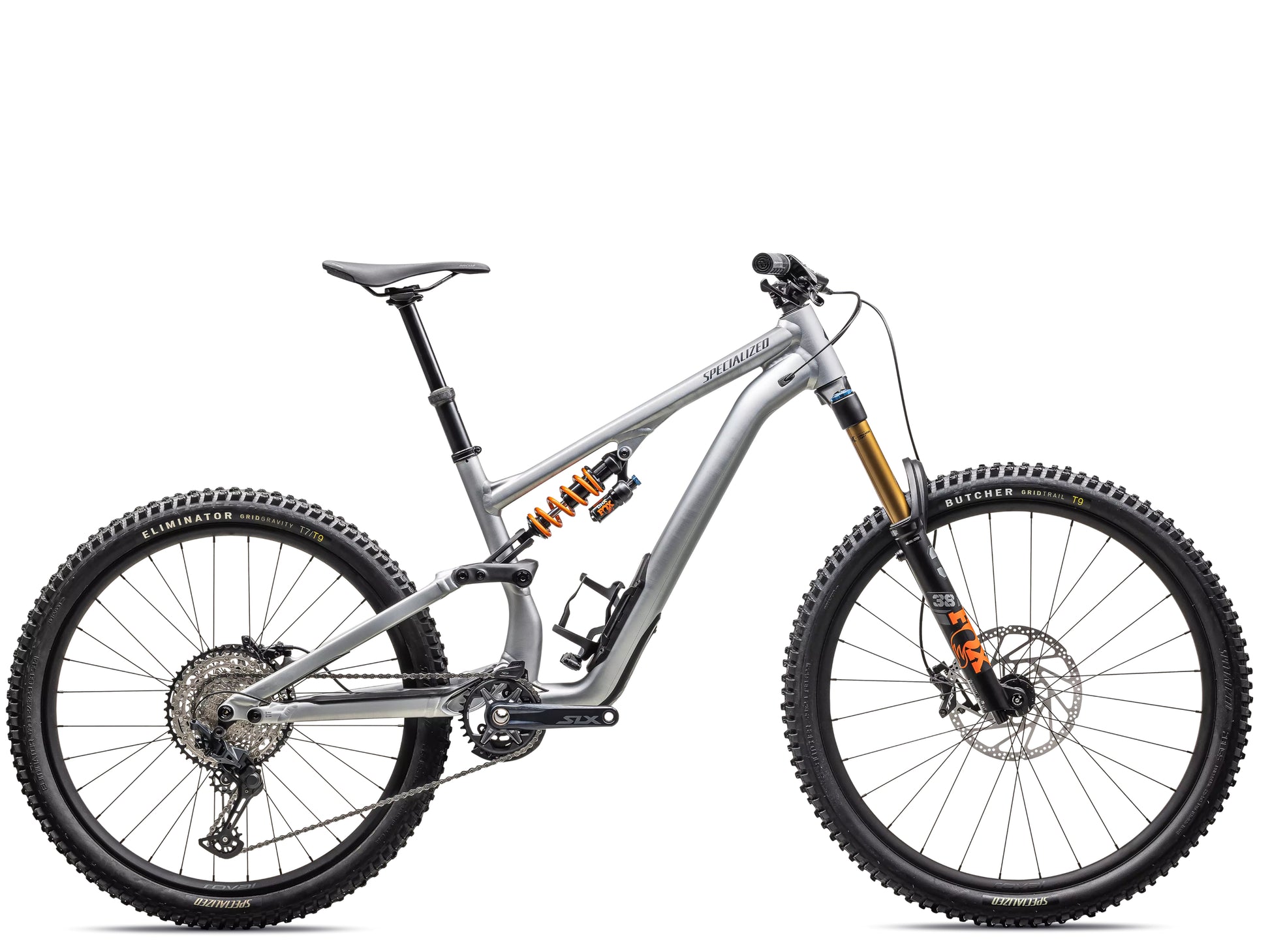 Specialized Stumpjumper 15 Fox Coil Alloy Full Suspension Mountain bike Satin brushed aluminum / cast blue Side profile