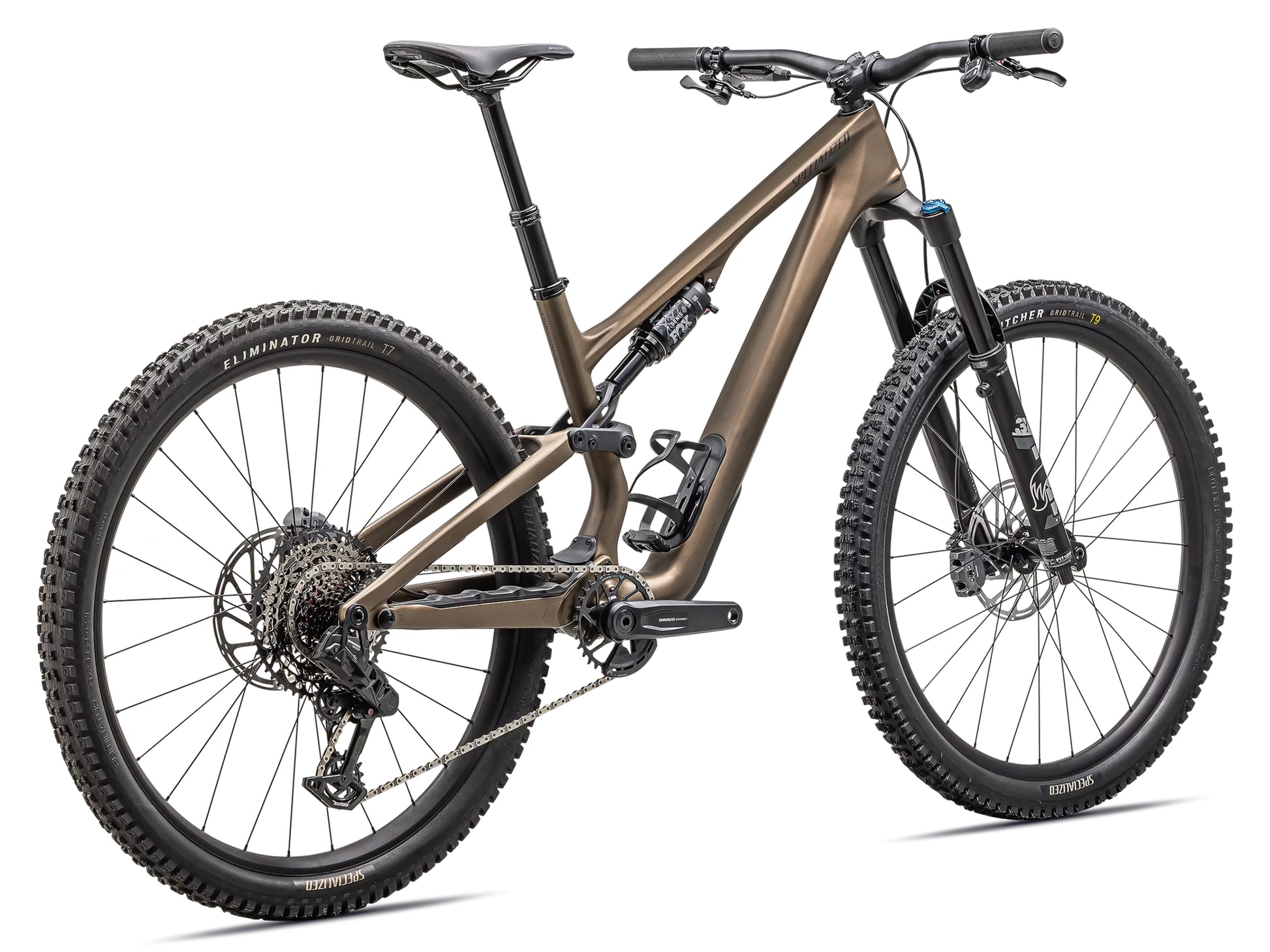 Specialized Stumpjumper 15 Comp Full Suspension Mountain bike Satin burnt gold / gunmetal Rear facing view