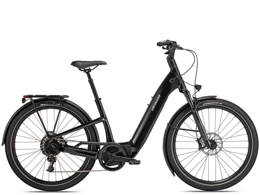 Specialized Turbo Como 5.0 Low Entry Cast black / Silver Reflective side profile white background on Fly Rides