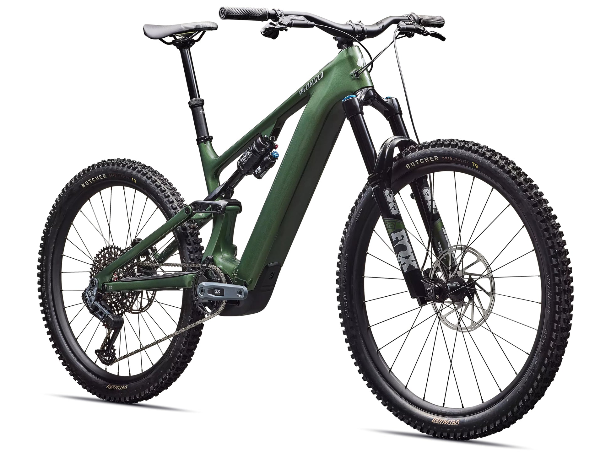 Specialized Turbo Levo Expert Full Suspension eMTB Cypress green metallic  Forward facing view