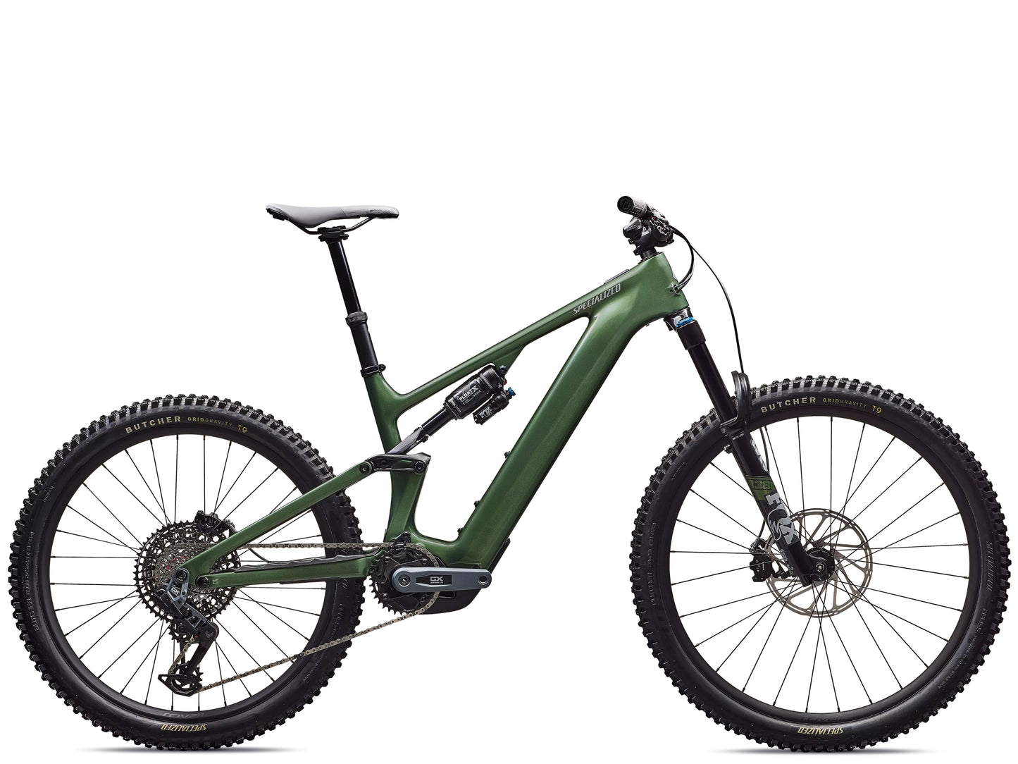 Specialized Turbo Levo Expert Full Suspension eMTB Cypress green metallic Side profile