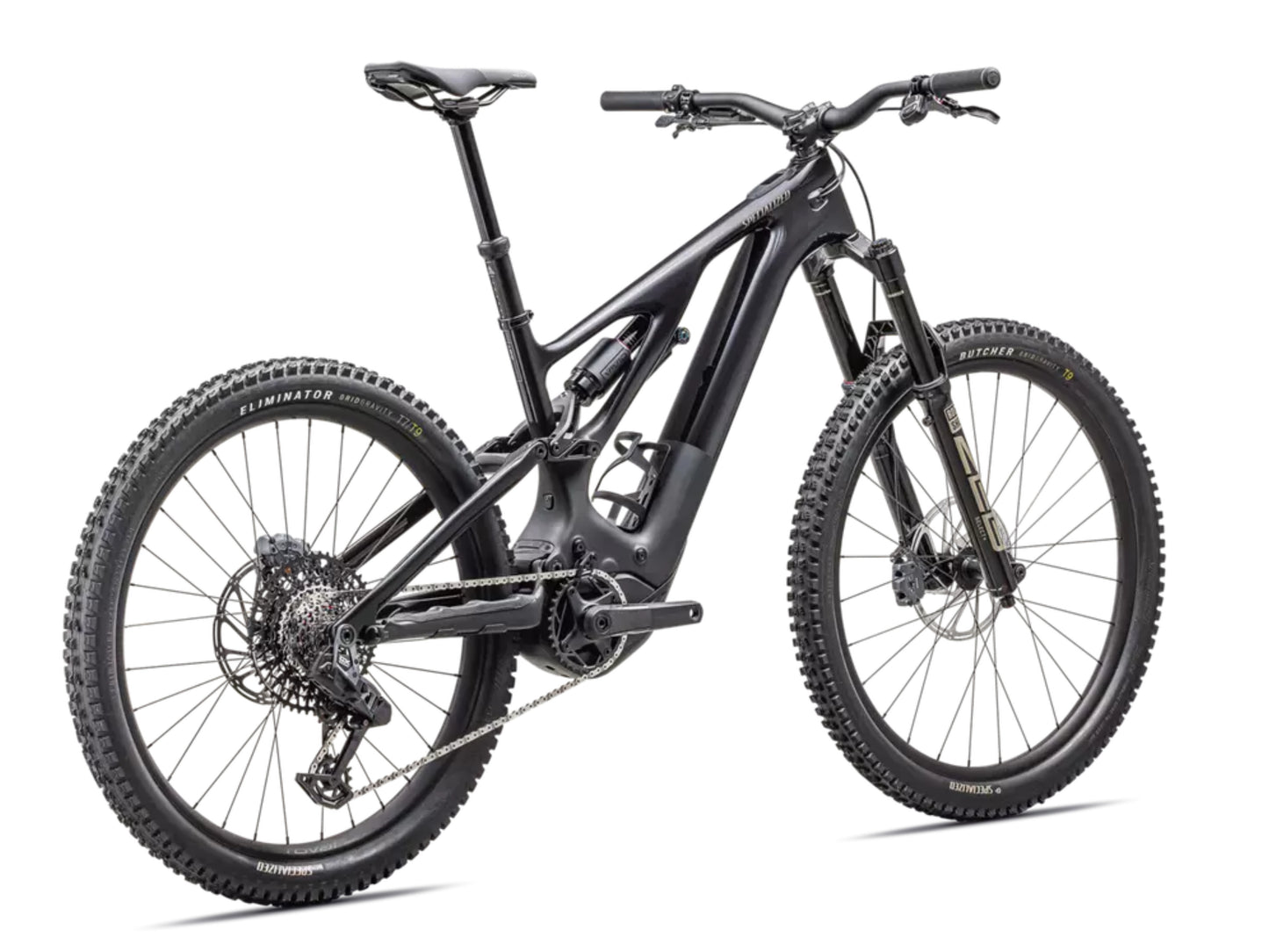 Specialized Turbo Levo Expert G3 Full Suspension eMTB Obsidian / taupe Rear facing view