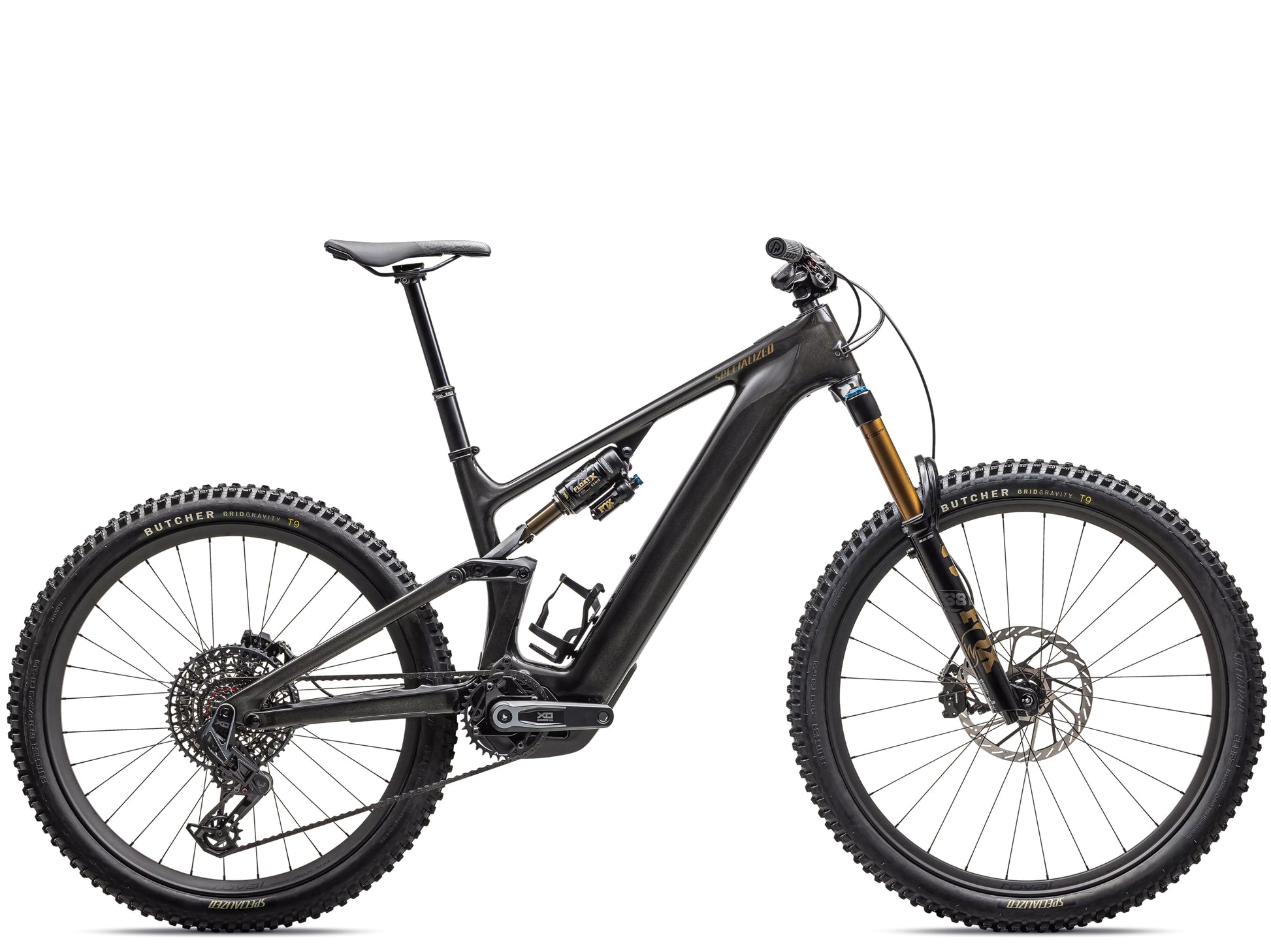 Specialized Turbo Levo Pro Carbon Full Suspension eMTB Gloss metallic obsidian / burnt gold metallic Side profile