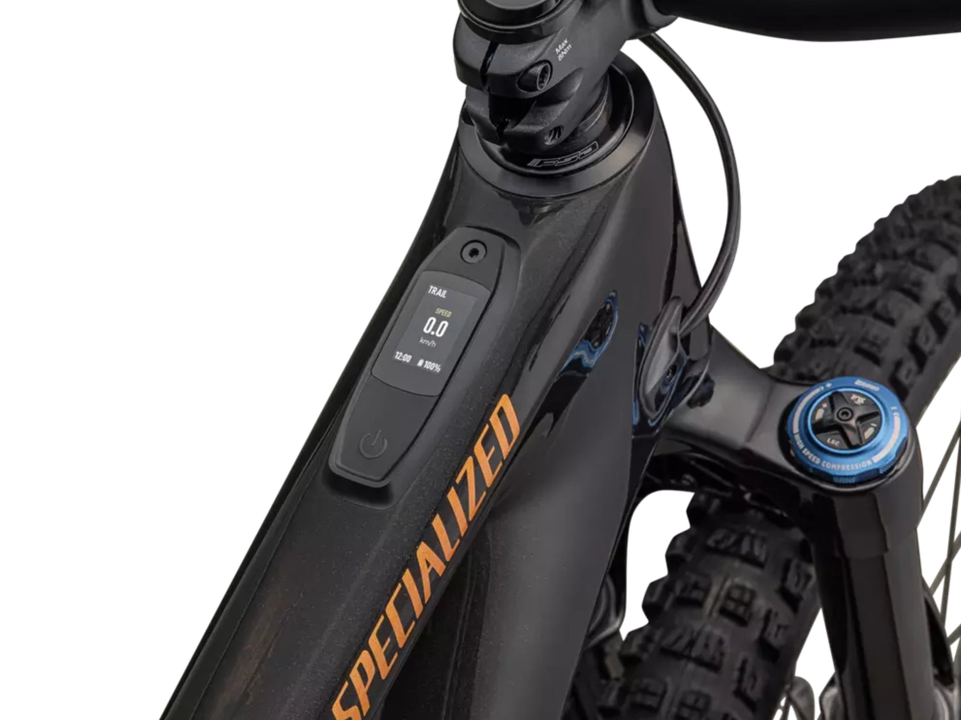 Specialized Turbo Levo SL Expert Full suspension eMTB Carbon / obsidian / bronze TCU remote display closeup