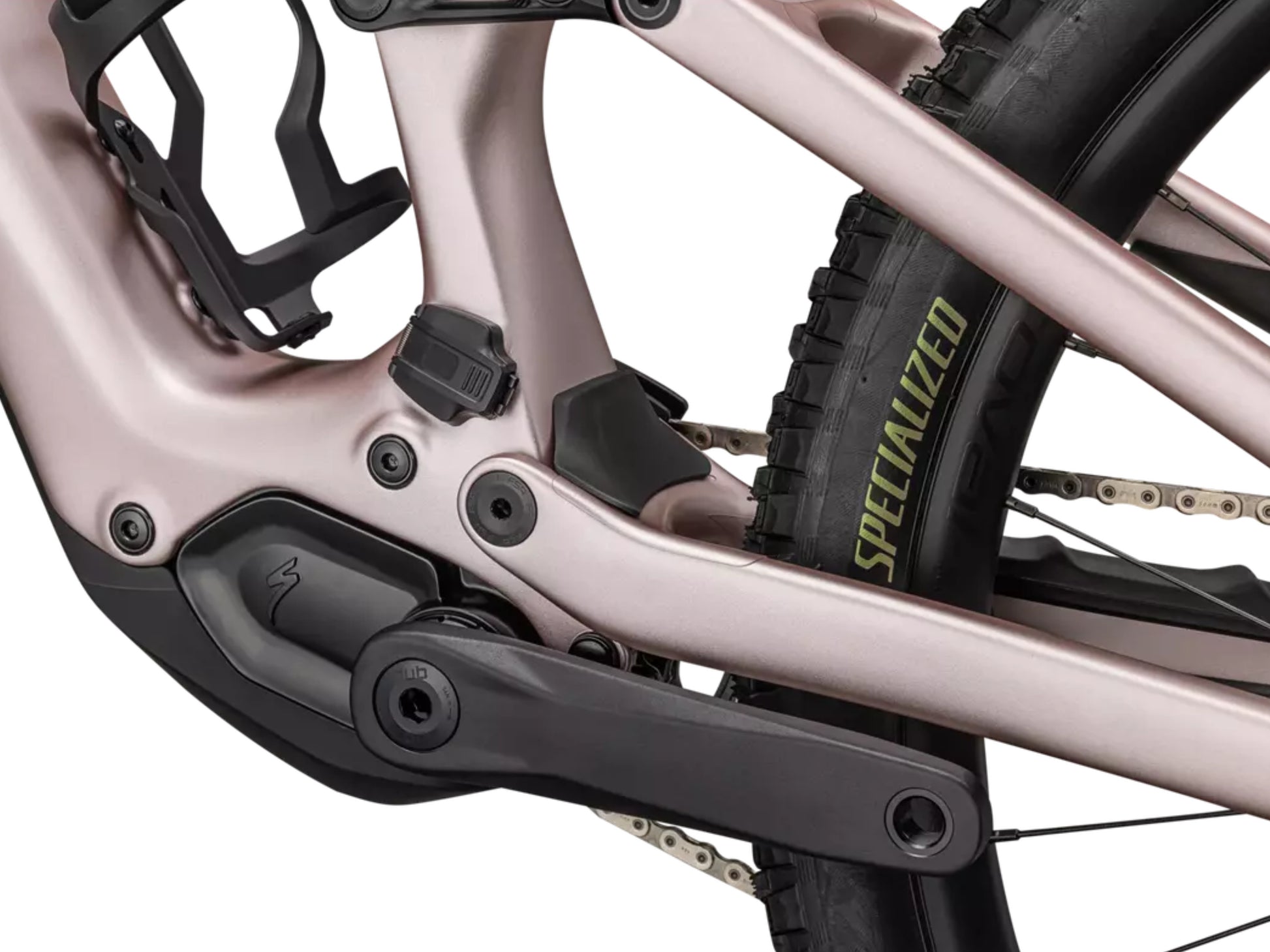 Specialized Turbo Levo SL Expert Full suspension eMTB Champaign / cool grey / metallic obsidian Motor closeup
