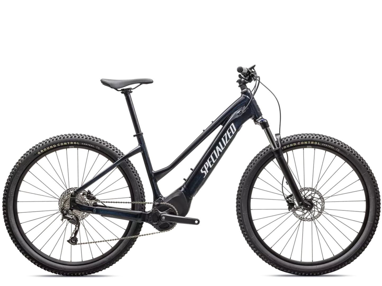 Specialized Turbo Tero 3.0 Stepthrough Gloss metallic dark navy / silver dust reflective side profile