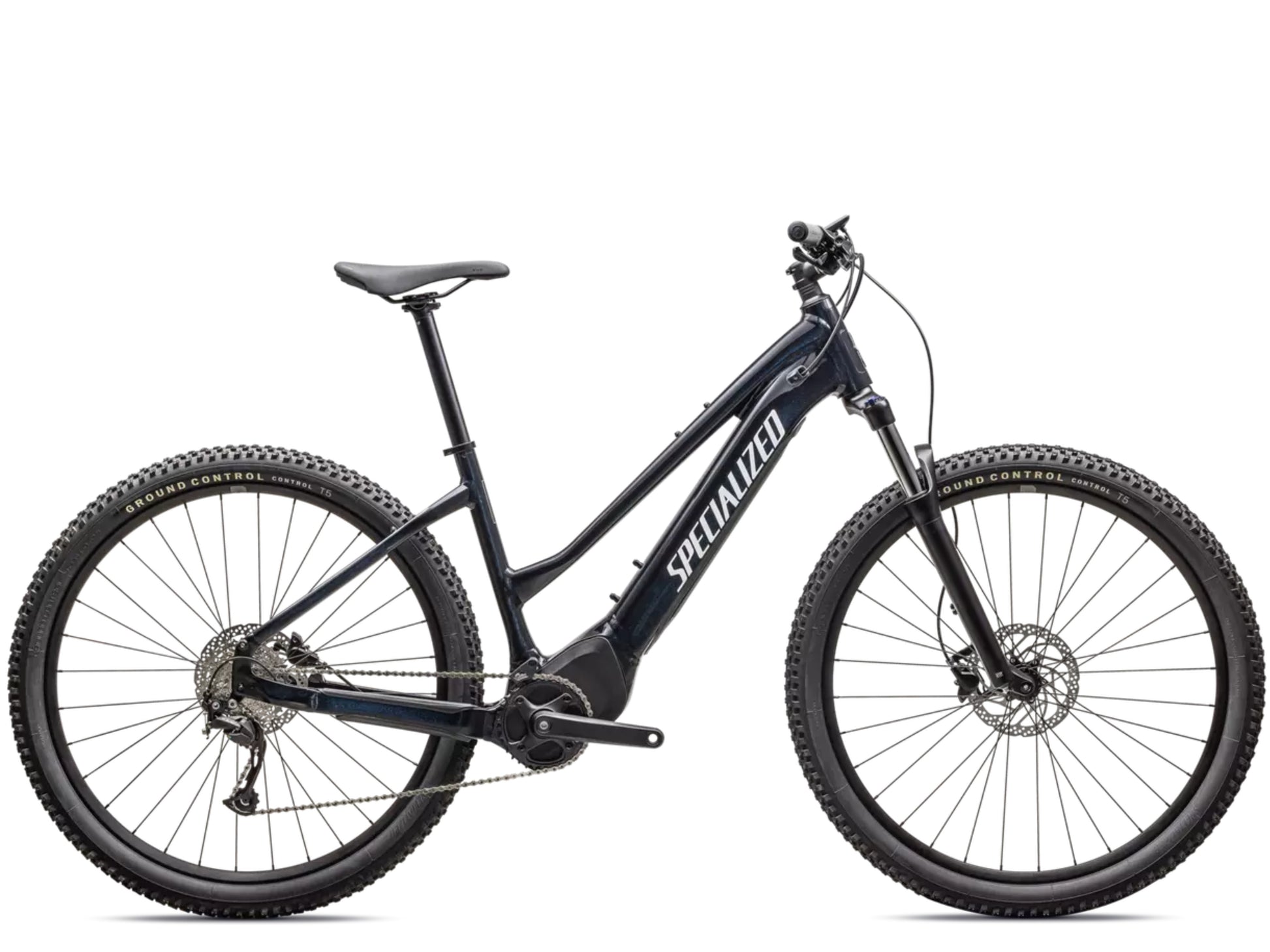Specialized Turbo Tero 3.0 Stepthrough Gloss metallic dark navy / silver dust reflective side profile