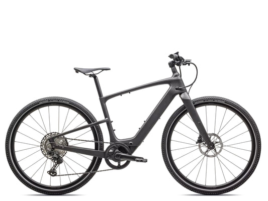 Specialized Turbo Vado SL 2 6.0 Carbon Lightweight High speed commuter / road electric bike Satin black microspeckle / obsidian frost Side view