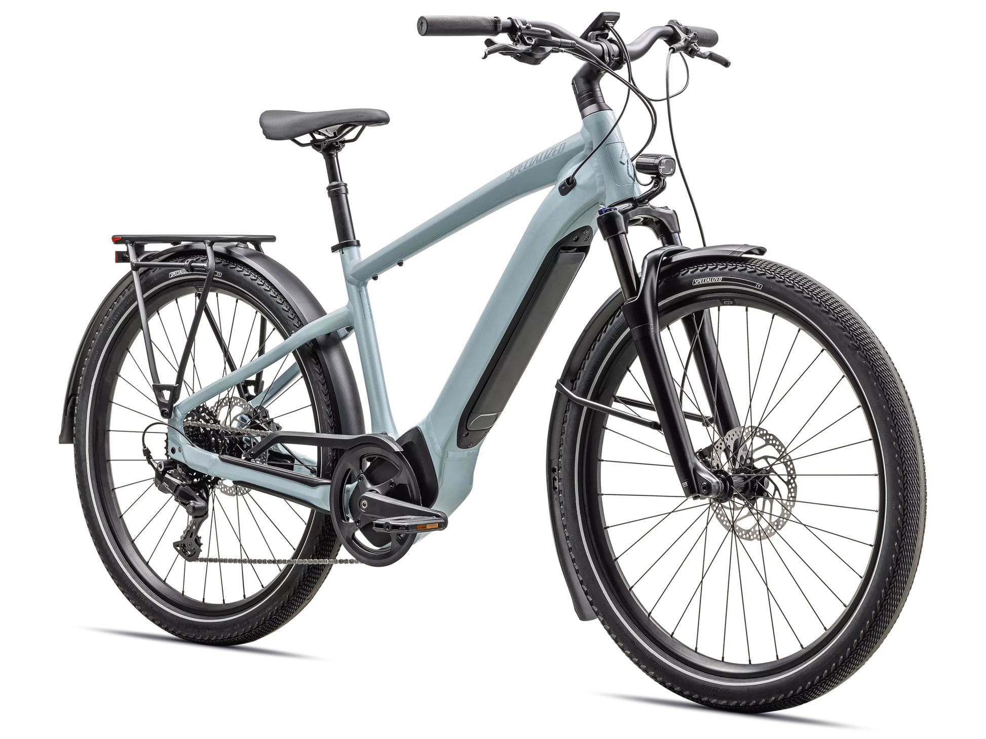 Specialized Turbo Vado 4.0 Road / commuter Seafoam lapis pearl / glacial metallic Forward facing view