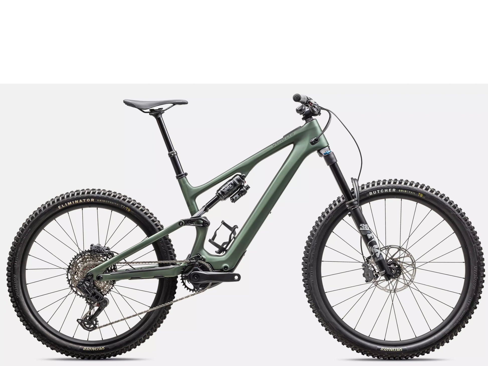 Specialized Turbo Levo SL Comp carbon eMTB Cypress metallic / cypress / dark moss green Side profile 