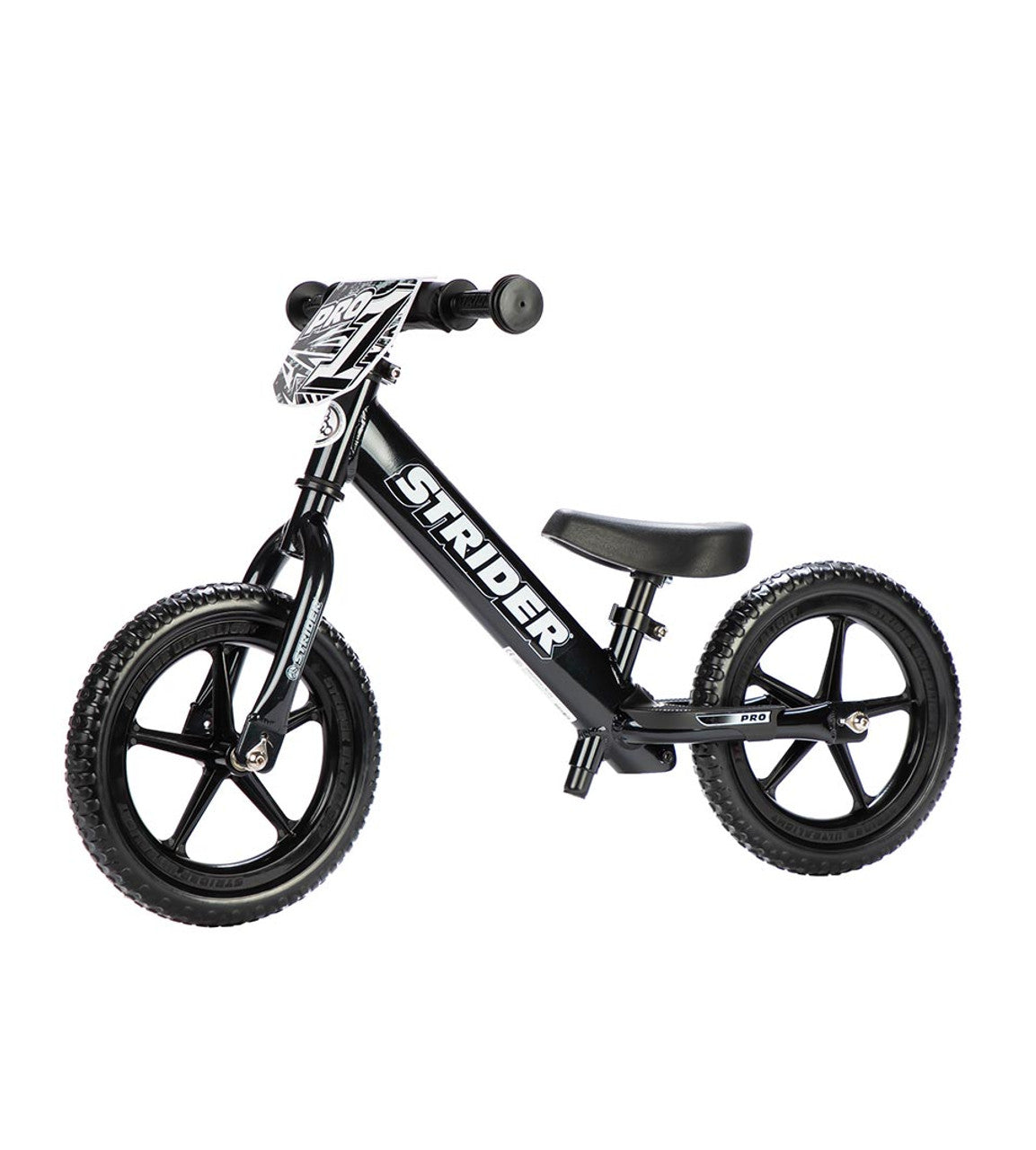Strider 12 Pro Balance bike Black Side profile
