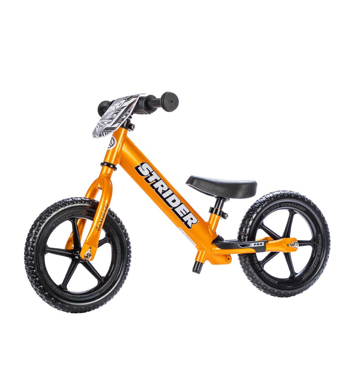 Strider 12 Pro Balance bike Orange rush  Side profile