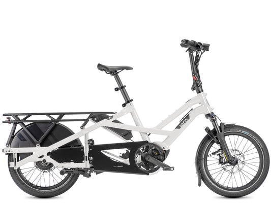 Tern GSD P00 Electric, folding Cargo bike Pearl white Side profile