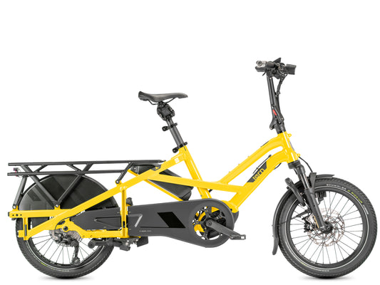 Tern GSD Gen 3 Electric folding Cargo bike School bus yellow Side profile
