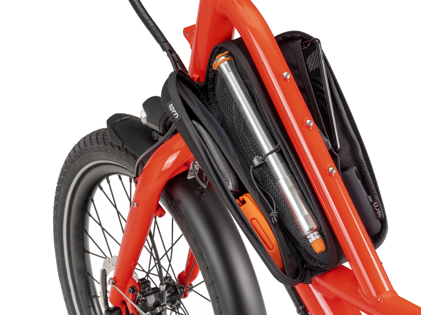 Tern Glovebox Installed on Bike frame
