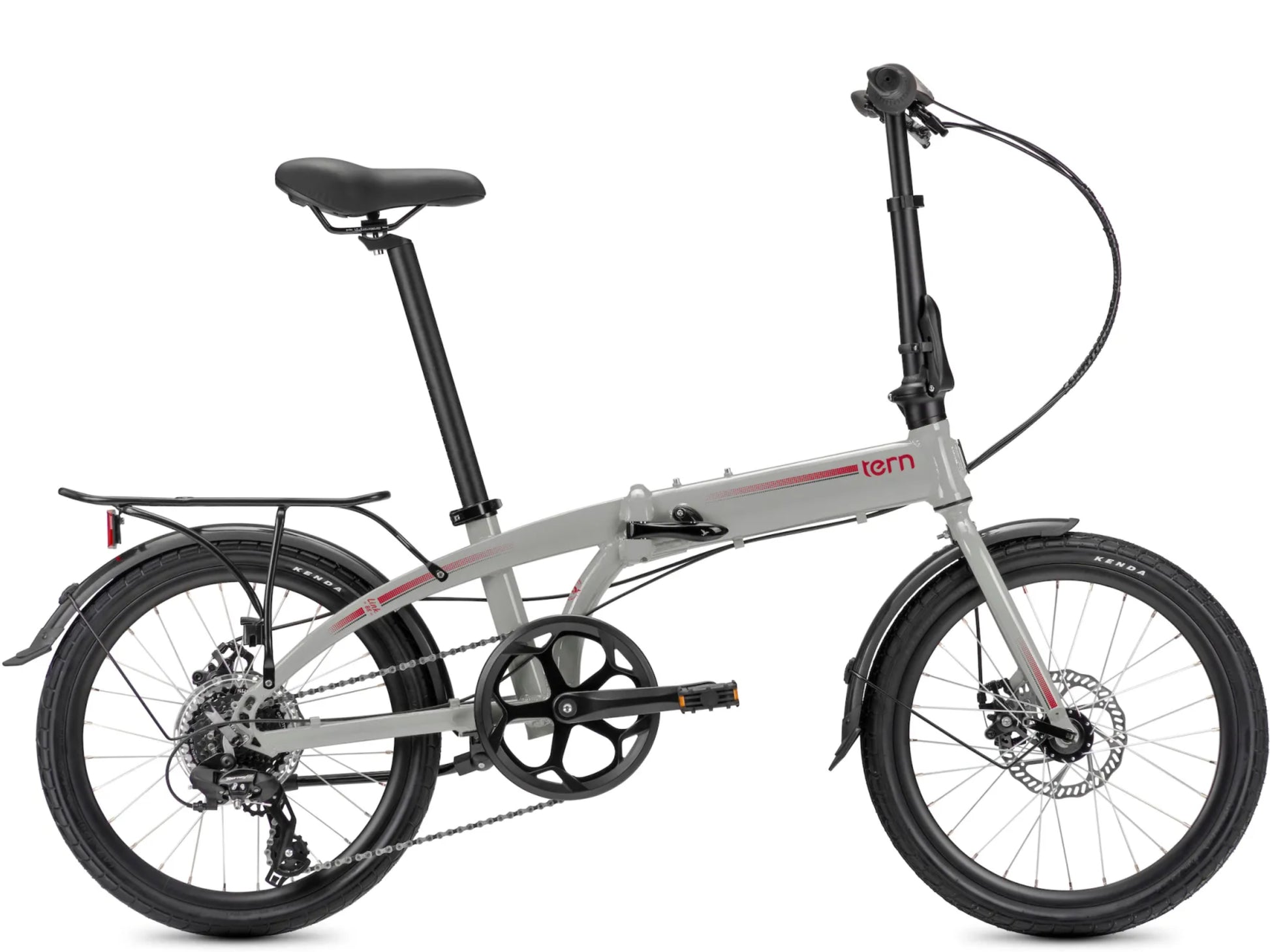 Tern Link B8 Compact folding bike Gloss cement / red Side profile