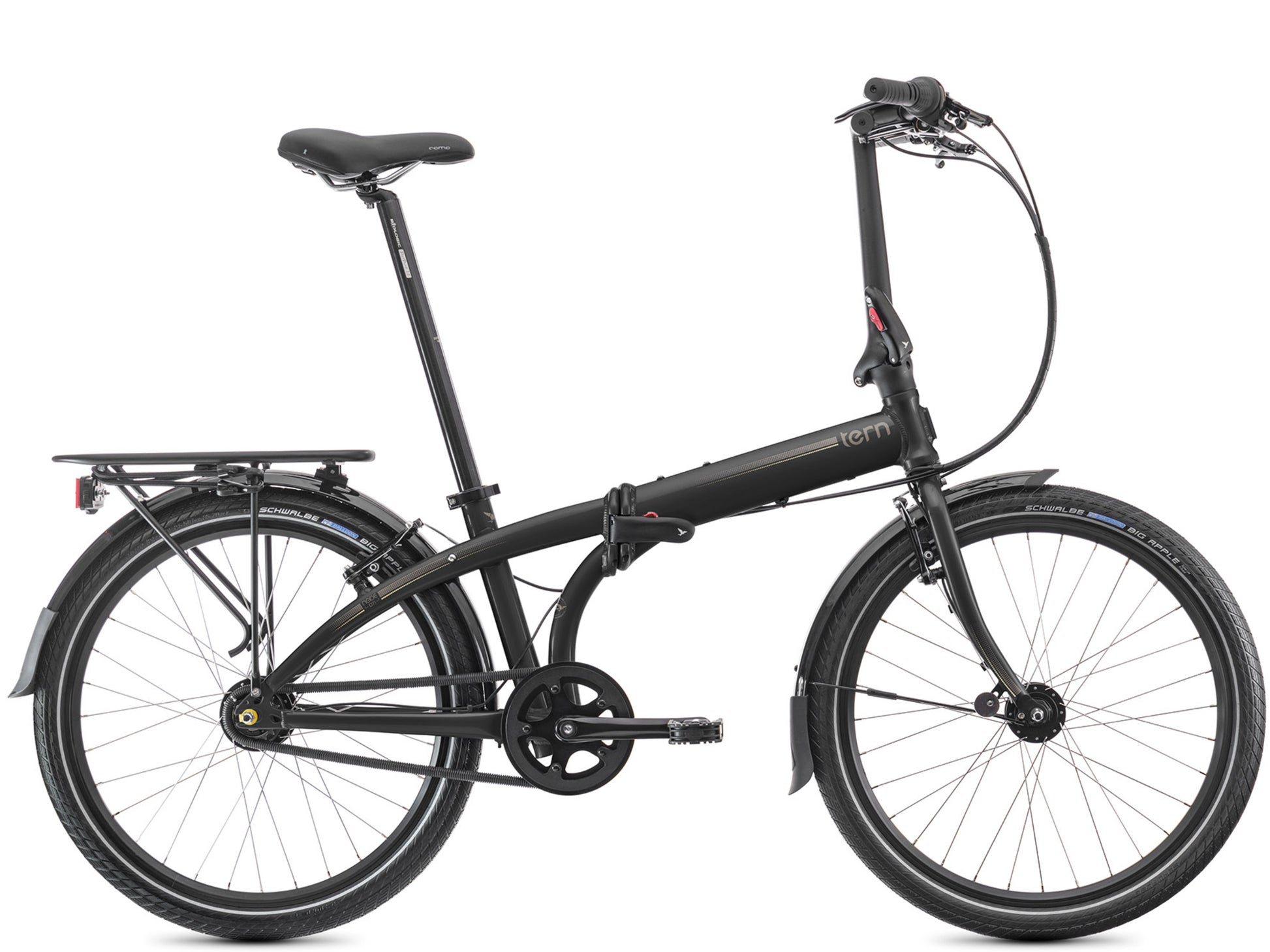Tern Node D7i Folding bike Road / commuter Black / bronze Side profile