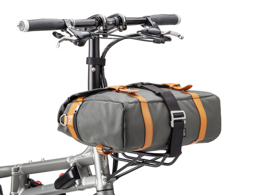 Tern Pack Rack installed and shown with a pack 