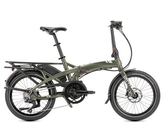 Tern Vektron S10 Compact folding electric bike Forest green