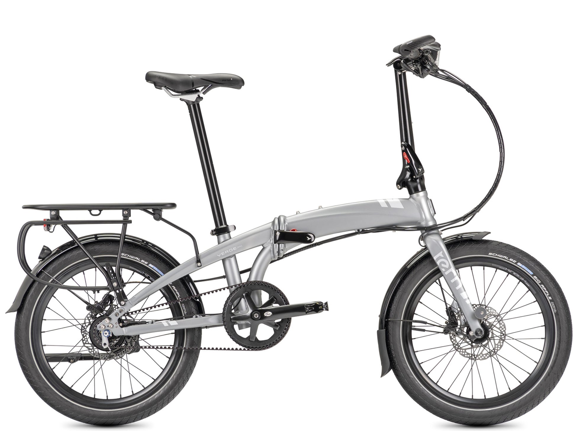 Tern Verge S8i folding bike commuter / leisure Space grey Side profile
