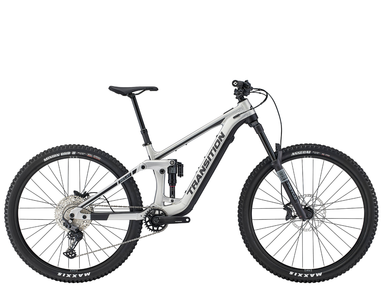 Transition Relay Alloy Deore Full Suspension eMTB Brushed raw Side profile
