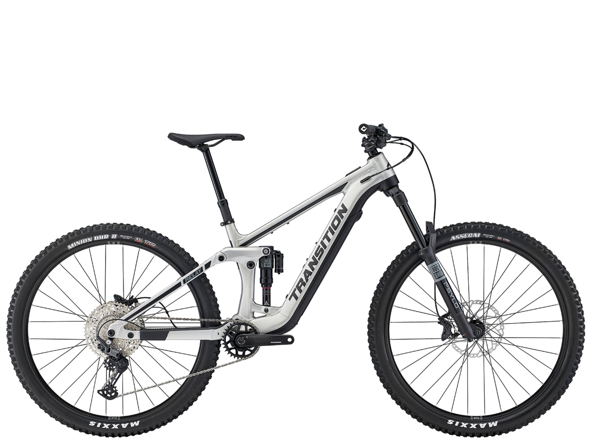 Transition Relay Alloy Deore Full Suspension eMTB Brushed raw Side profile