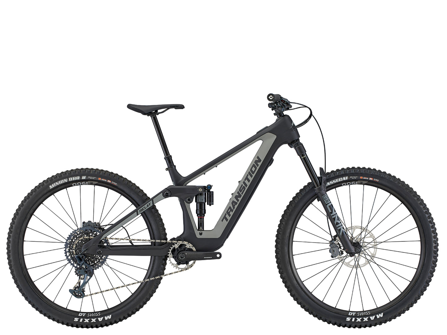 Transition Relay Carbon GX Full Suspension eMTB Nightshadow carbon Side profile