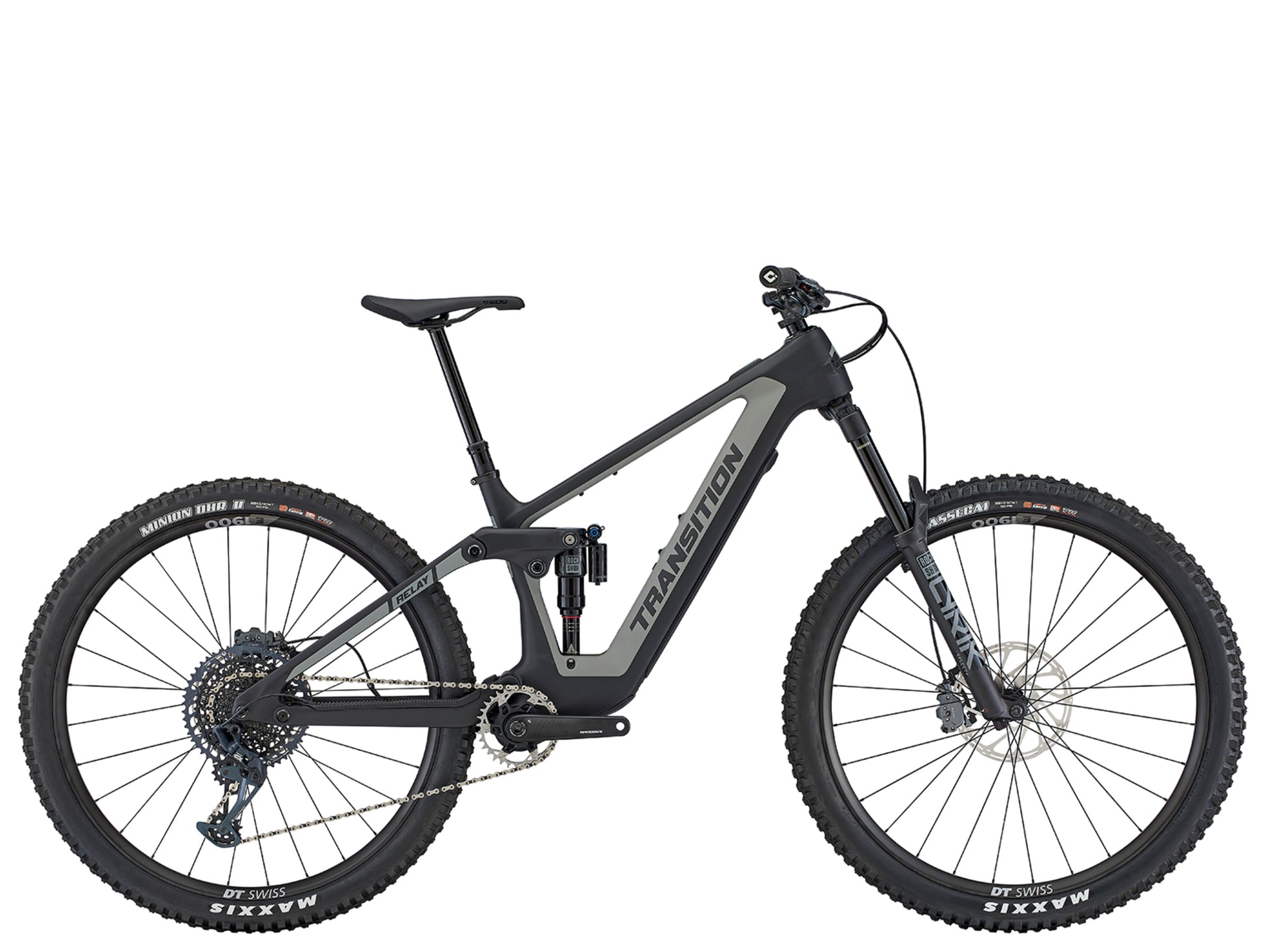 Transition Relay Carbon GX Full Suspension eMTB Nightshadow carbon Side profile