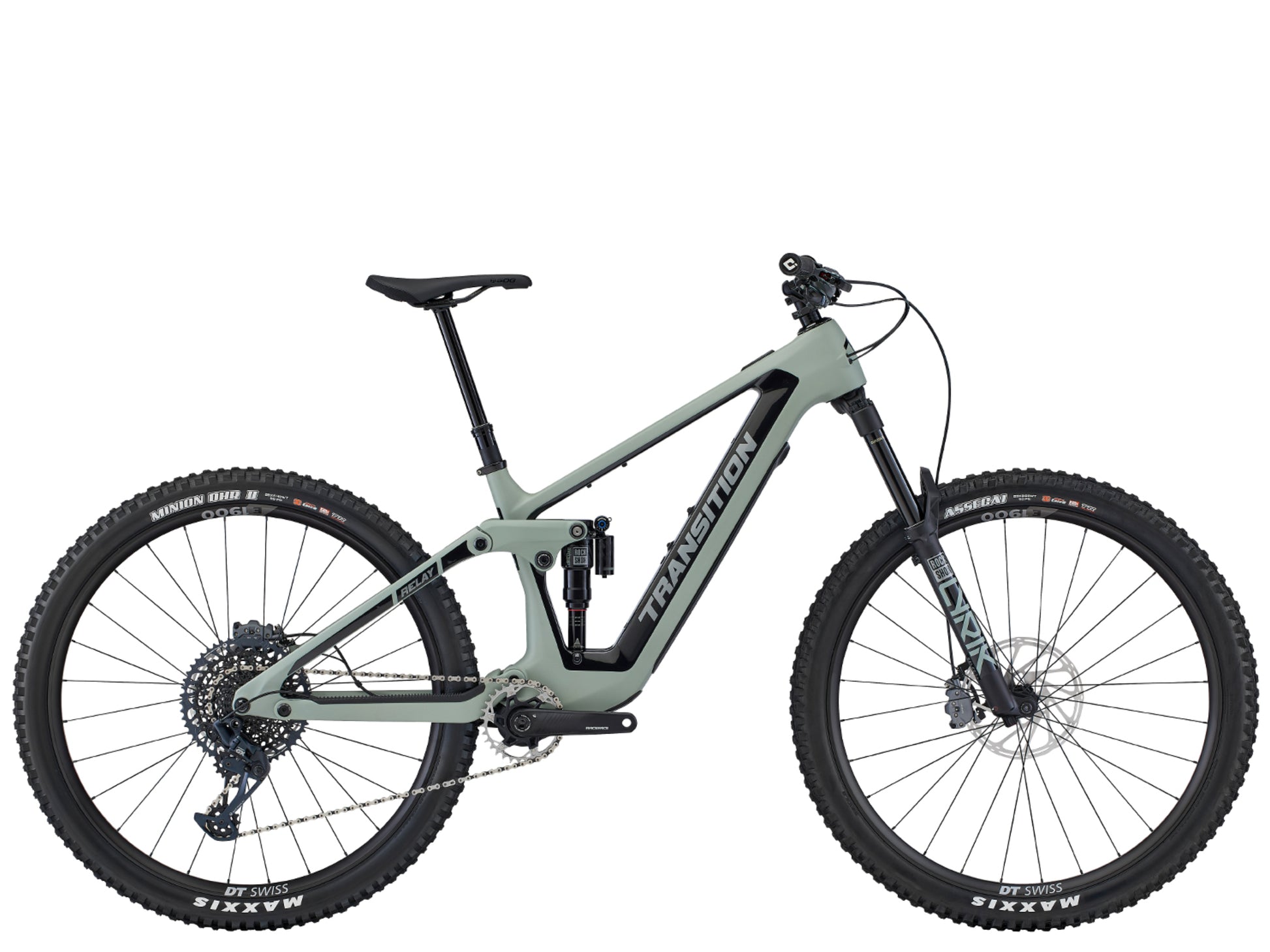 Transition Relay Carbon GX Full Suspension eMTB Sea Salt Side profile