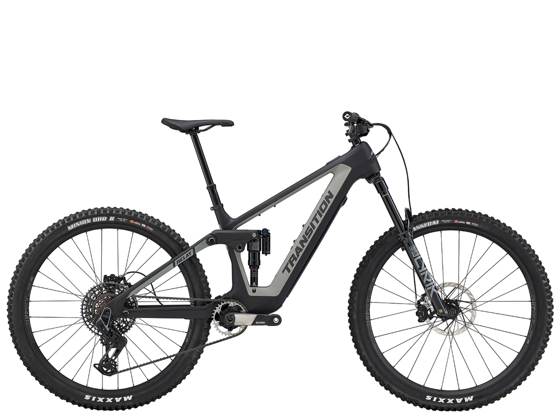 Transition Relay Carbon XO AXS Full Suspension eMTB Nightshadow Carbon Side profile
