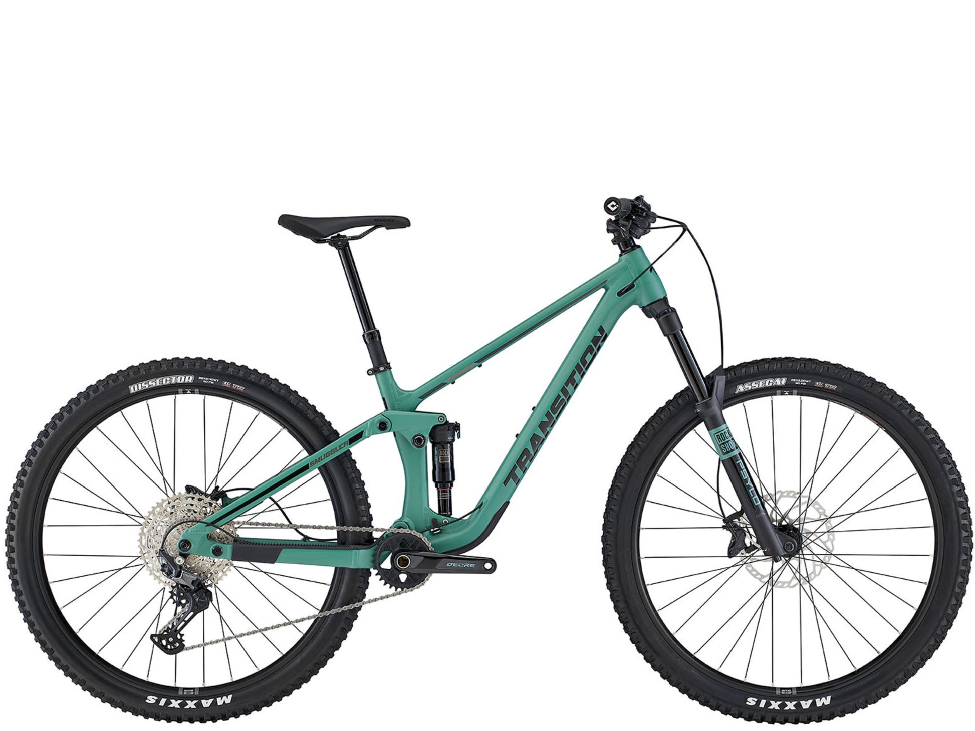 Transition Smuggler Alloy Deore Full suspension Mountain bike Juniper Side profile
