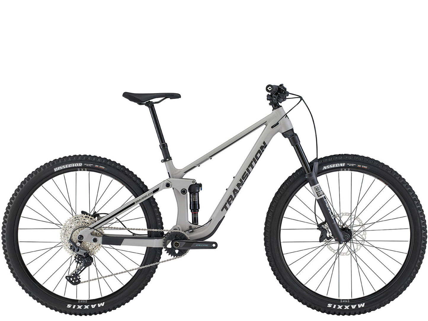 Transition Smuggler Alloy Deore Full suspension Mountain bike Slab grey Side profile