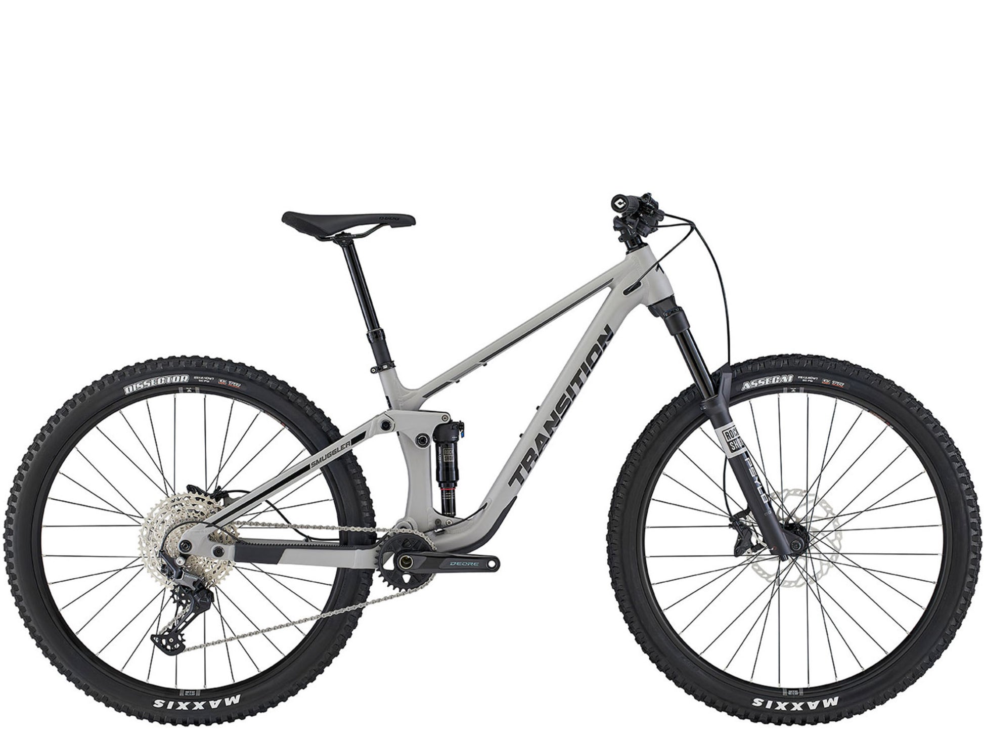 Transition Smuggler Alloy Deore Full suspension Mountain bike Slab grey Side profile