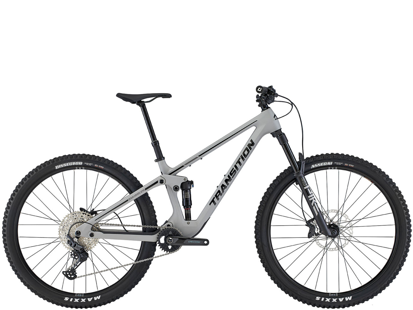 Transition Smuggler Carbon Deore Full suspension Mountain bike Slab grey Side profile