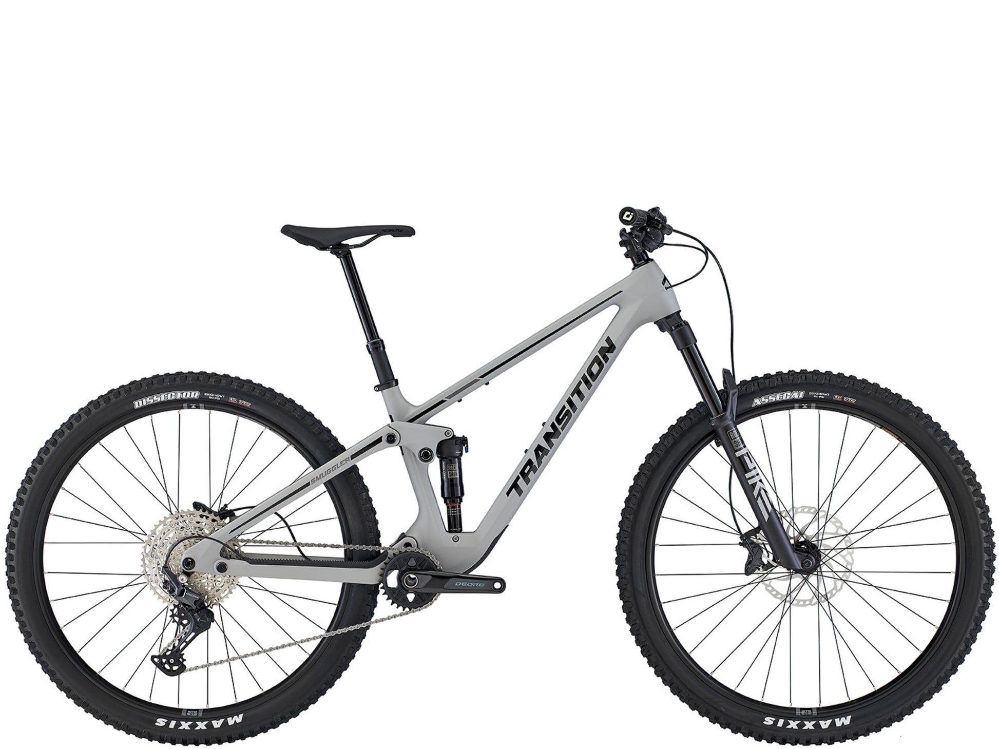Transition Smuggler Carbon Deore Full suspension Mountain bike Slab grey Side profile