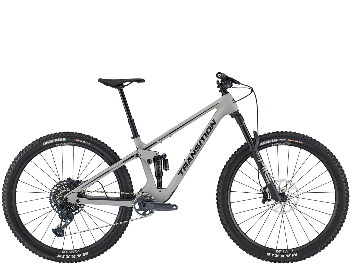 Transition Smuggler Carbon GX Full suspension Mountain bike Slab grey Side profile