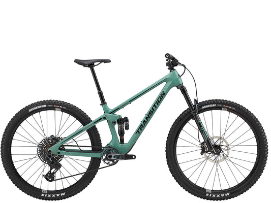 Transition Smuggler Carbon XO AXS Full suspension Mountain bike Juniper Side profile