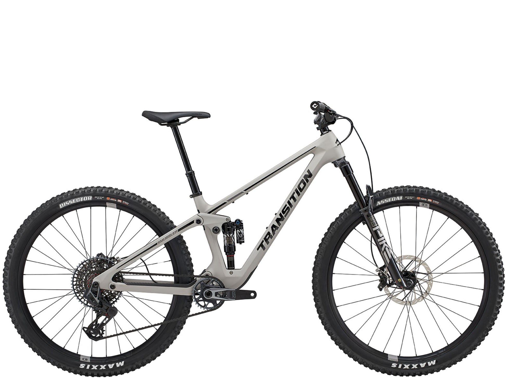 Transition Smuggler Carbon XO AXS Full suspension Mountain bike Slab grey Side profile