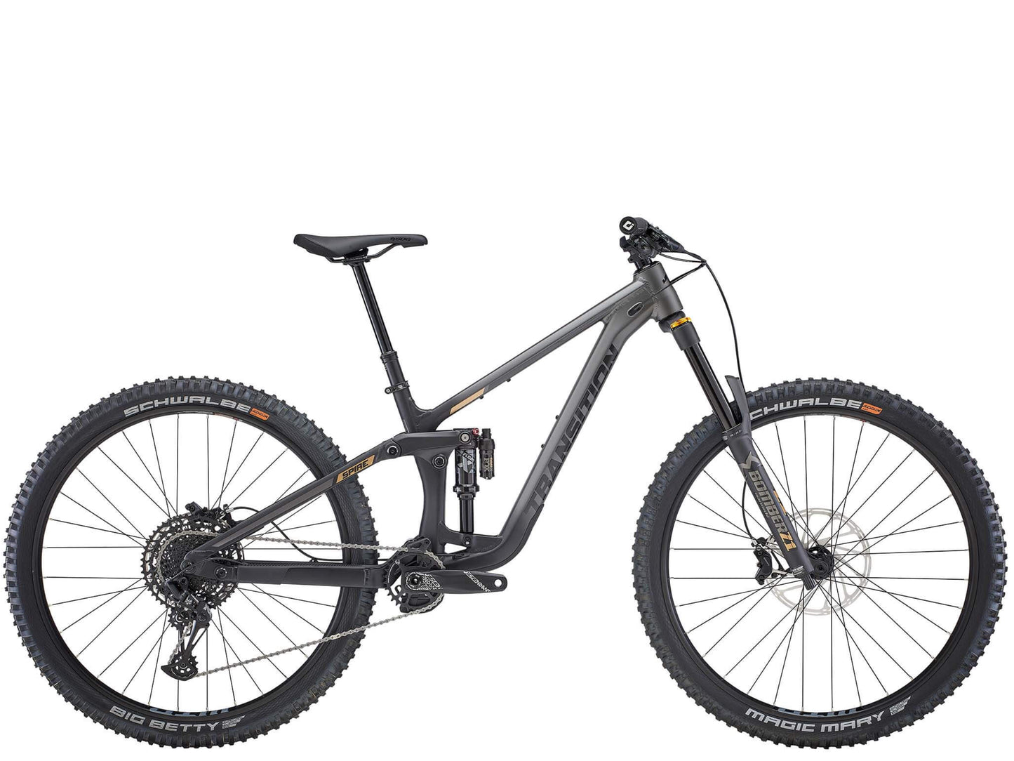 Transition Spire Alloy NX Full Suspension Mountain bike Fade to black Side profile
